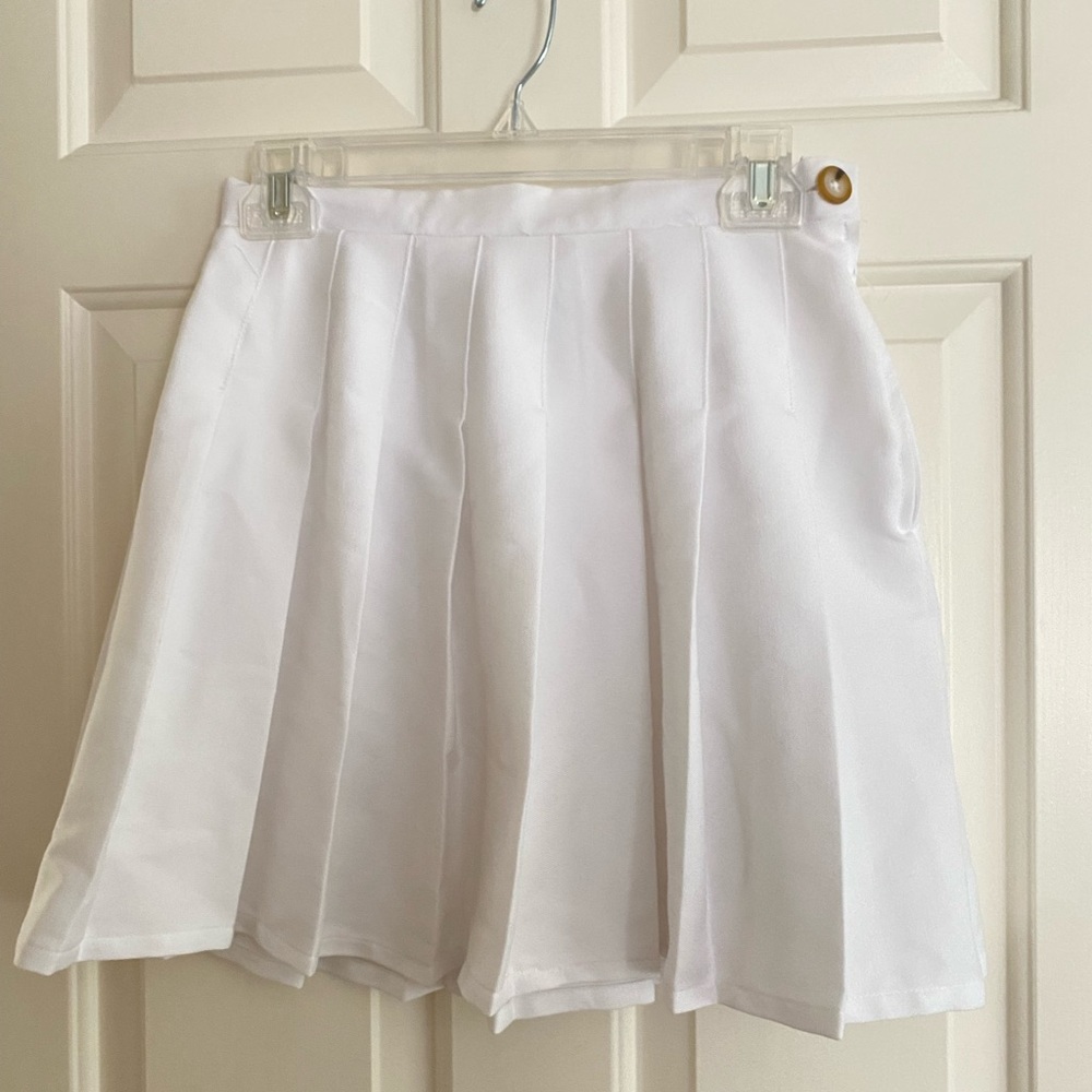 White Varsity College Game Day Tailgate Skirt